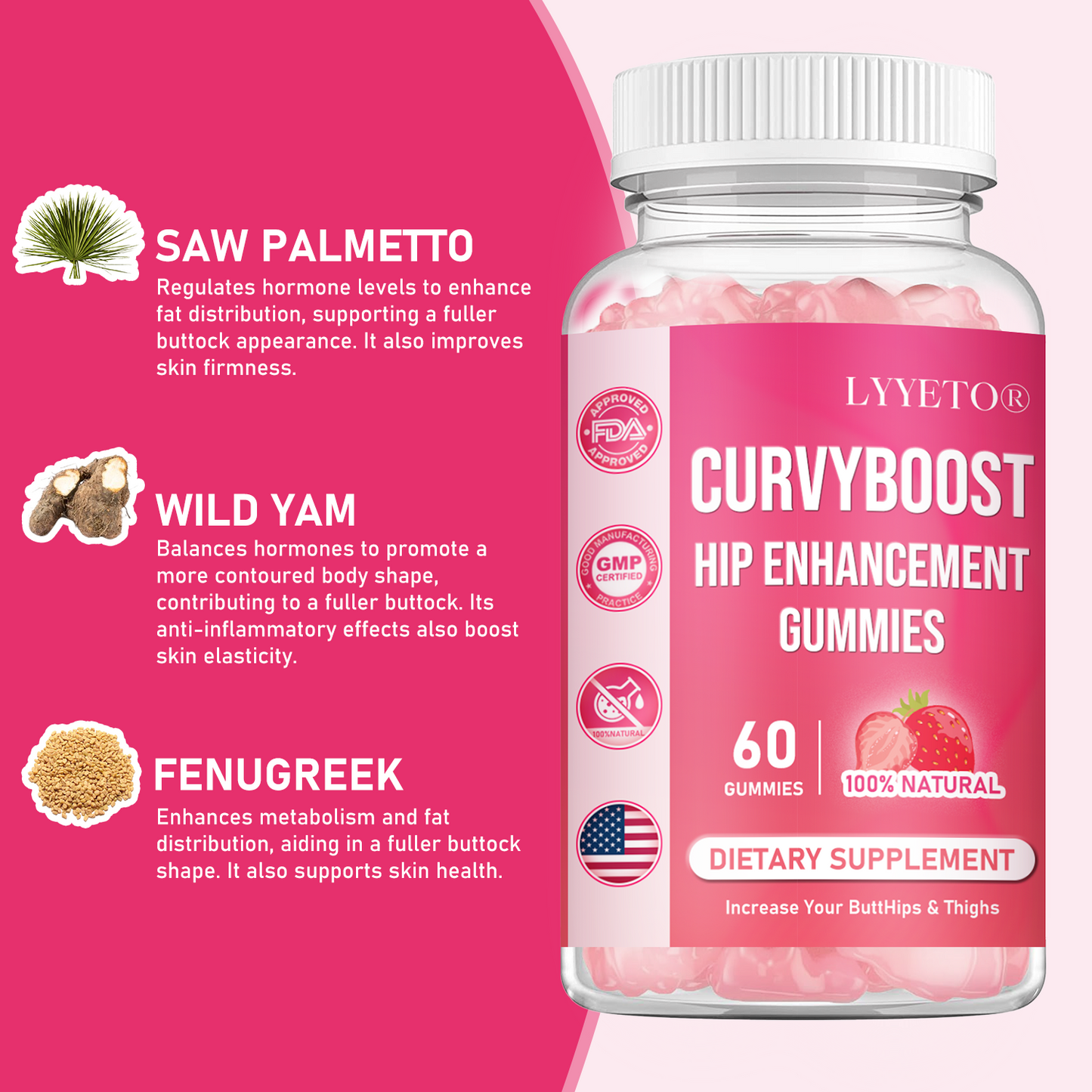 Lyyeto®  CurvyBoost Hip Enhancement Gummies Limited Offer 4