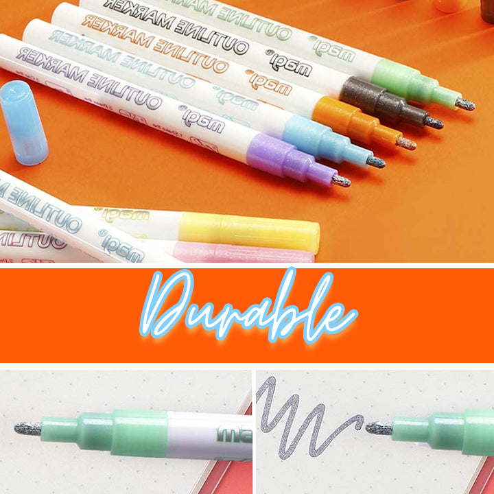 Dual Metallic Squiggle Marker (Set of 8)